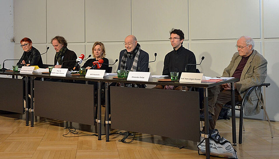 Die TeilnehmerInnen der Pressekonferenz