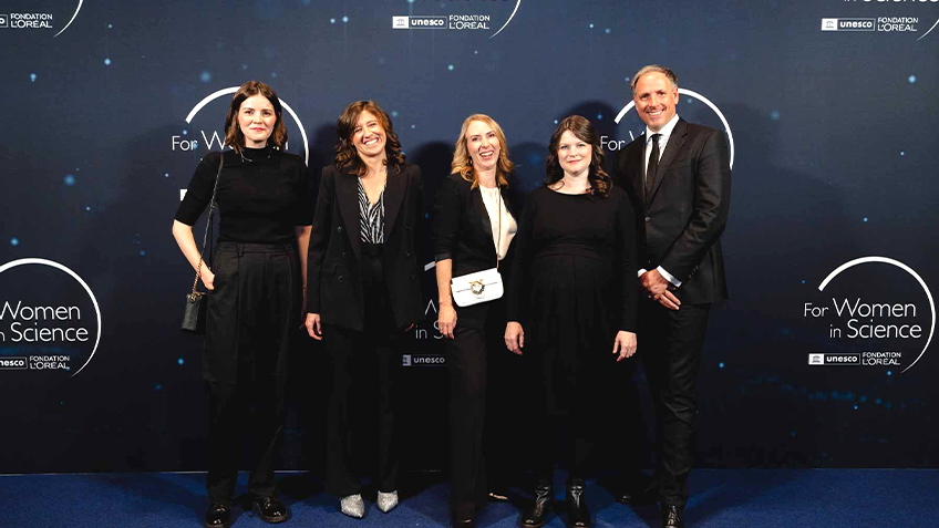 Foto von Magdalena Boch, Caterina Czibula, Lisa Seekircher, Valentina Sladky und Edzard Meenen beim Event